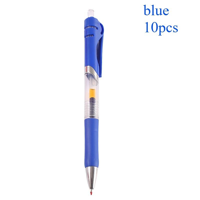 10PCS Push Neutral Pen Large Capacity Bullet Carbon Signature Pen Business Office Black Pen Quick Drying Smooth
