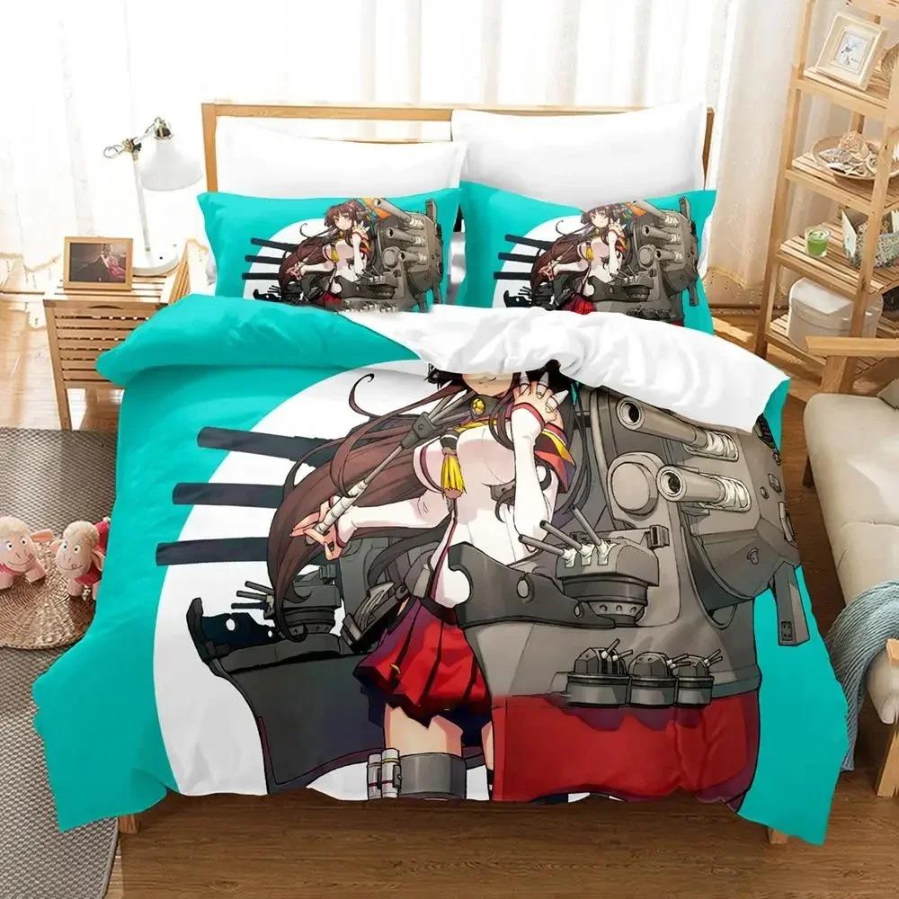 3d Printed Game Kantai Collection Bedding Set Boys Girls Twin Queen Size Duvet Cover Set Pillowcase Bed Kids Adult Home Textiles