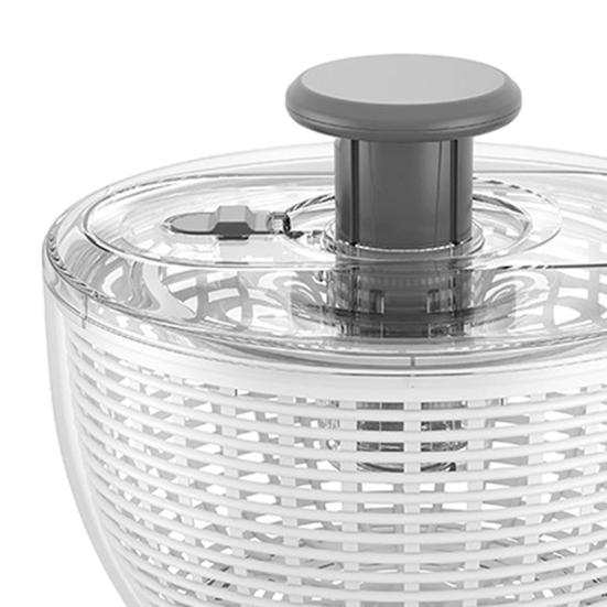 Salad Spinner 3.6/6L Large Capacity Vegetable Washer with Foldable Lid Transparent Salad Dryer Bowl Non-Slip Base One-Hand Operation Vegetable Spinner