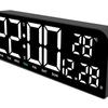 Modern Minimalist Digital Led Desk Clock With Alarm And Calendar For Home Office Decor