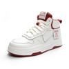 Women's High-top Leather White Shoes Trendy  Autumn New Spring and Autumn Korean Version All-match Thick-soled Sneakers