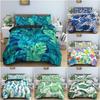 Set Letto con Foglie di Piante Tropicali 3D Copripiumino per Camera da Letto Set Copripiumino di Lusso con Federa King Singolo Biancheria da Letto