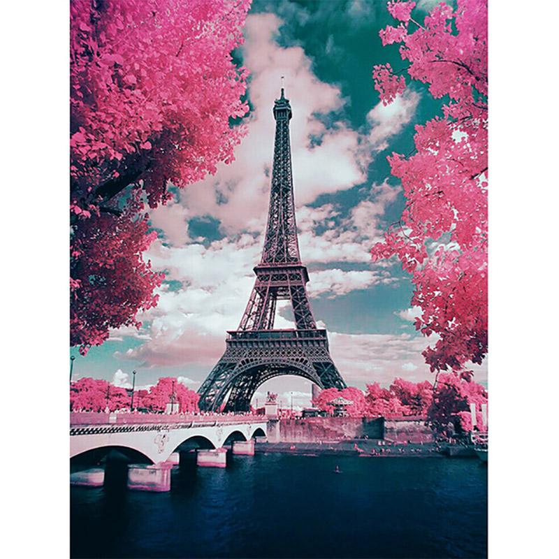 5D DIY Diamond Painting Full Drill Landscape Resin Tower Diamond Embroidery Mosaic Cross Stitch Kit Wall Art Home Decor Gift