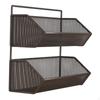Cesta de Pared Colgante Ahorro de Espacio Sin Perforar Almacenamiento Cesto de Malla Cocina para