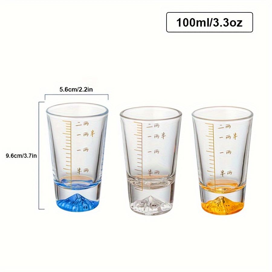 1pc/6pcs Mountain Shot Cups Shot Glasses Small Wine Cups Chinese Baijiu Cups For Bar Pub Club Restaurant And Home Use Drinkware