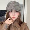 Korean Style Plaid Berets Forward Cap Painter Hat Fashion Newsboy Caps Girl