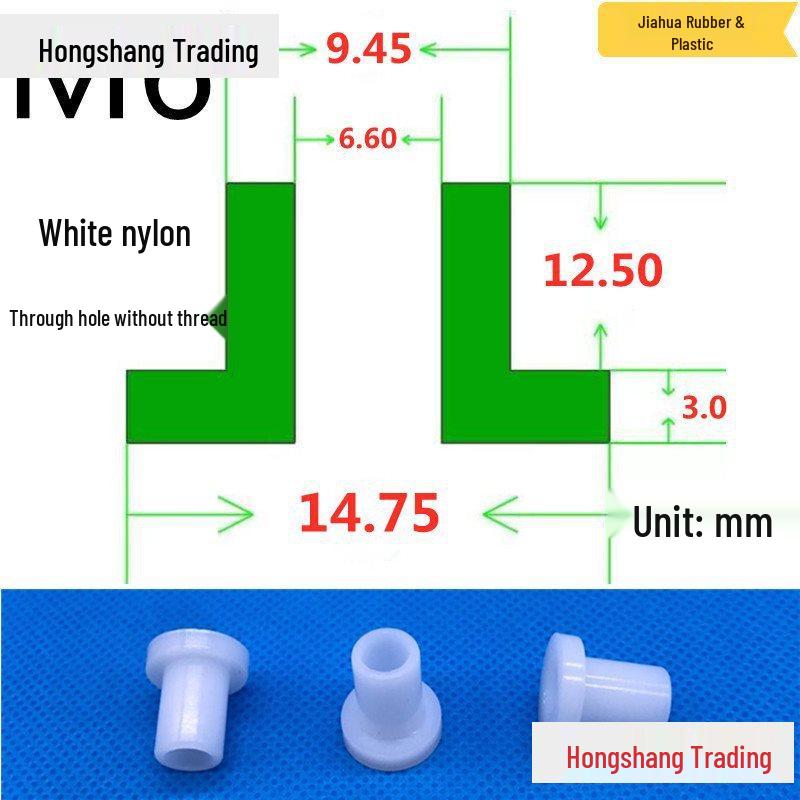 Step T-Shaped Nylon Insulating Bushing Washer, M3-M35 Thread Protection Spacer