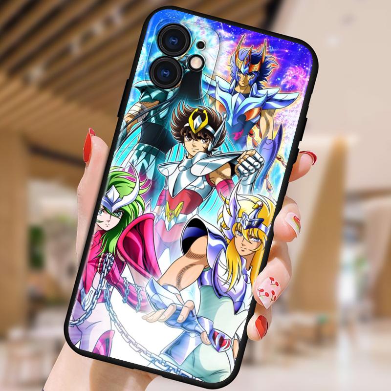 Saint Seiya SoG For Apple iPhone 13 12 11 Mini XS XR X Pro MAX SE 2020 8 7 6 5 5S Plus Black Silicone Phone Case