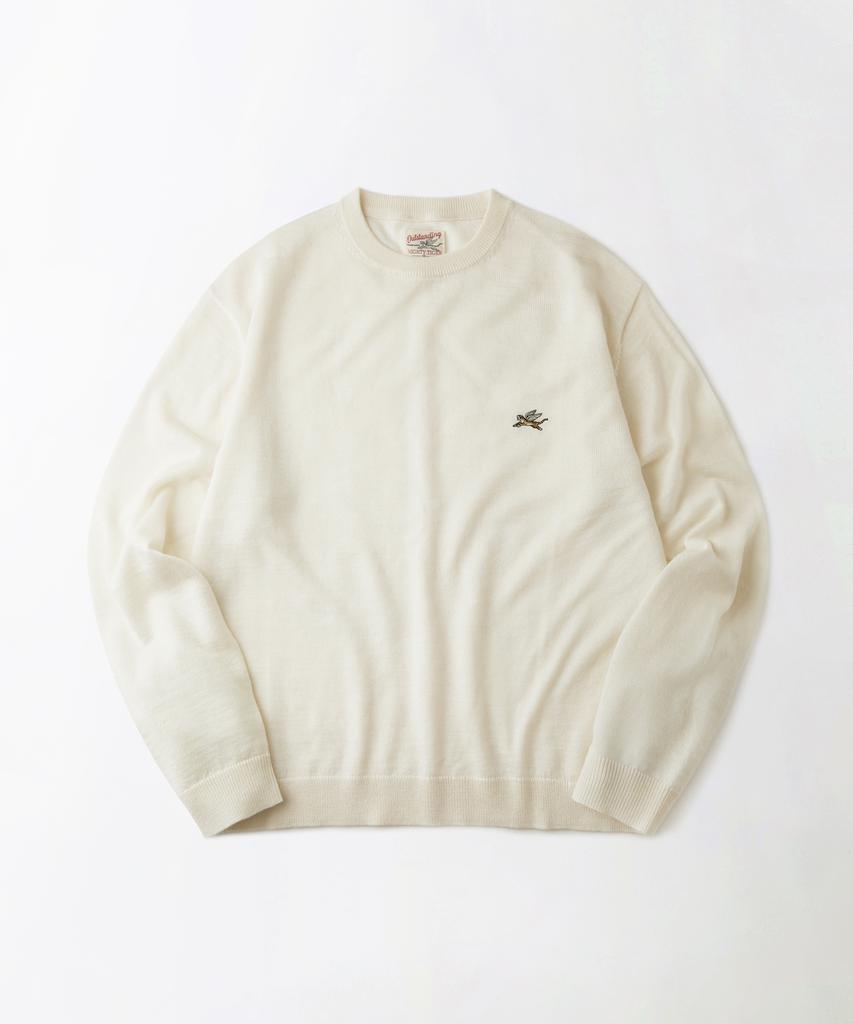 OUTSTANDING Mighty Tiger Wool Crew Neck Knit_Ivory