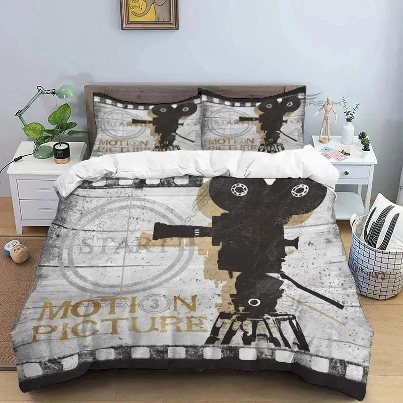 Movie Film Clap Board Comforter Bedding Set King Queen Size Duvet Cover Quilt Pillowcase