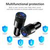 Charge Rapide 15W DC12-24V Type-C USB3.1A Double Sortie Chargeur de Voiture Universel USB+PD avec Affichage LED Translucide pour Voitures 12V-15V