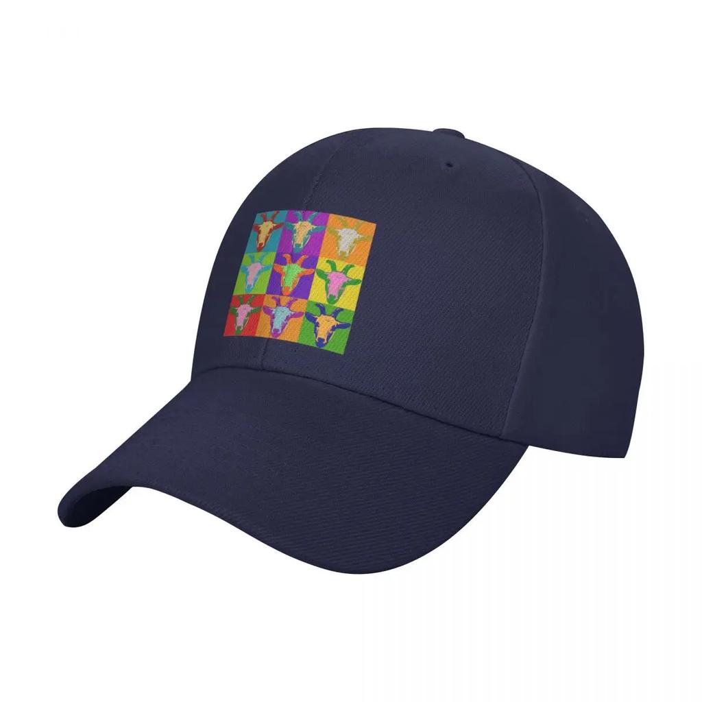 Goat Pop Art Graphic BIlly Goat Bright Color Retro Baseball Cap Tactical Cap Hat Unisex Cute Female Men's