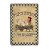 1pc, Vintage Metal Sign Chicken Stop Staring At My Cock Farmhouse Sign Chicken Coop Decor for Home, Farm & Kitchen 8x12 Inch
