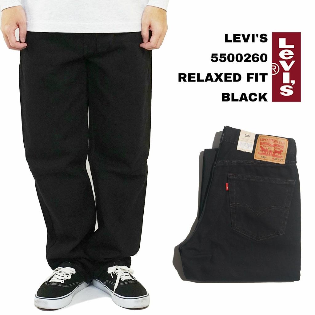 Levi's 550-0260 Relaxed Fit Jeans black W30L32 Baggy Pants USA Line