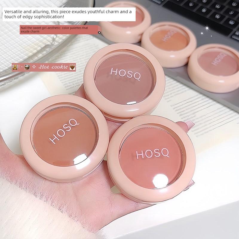 Low Saturation Gray Pink Blush Monochrome Red Female Contractive Color Expansion Color Matte Highlight Brightening Contour Compact