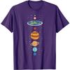 Flat Earth Planets Conspiracy Theory Funny Graphic T-Shirt Casual Cotton Tee