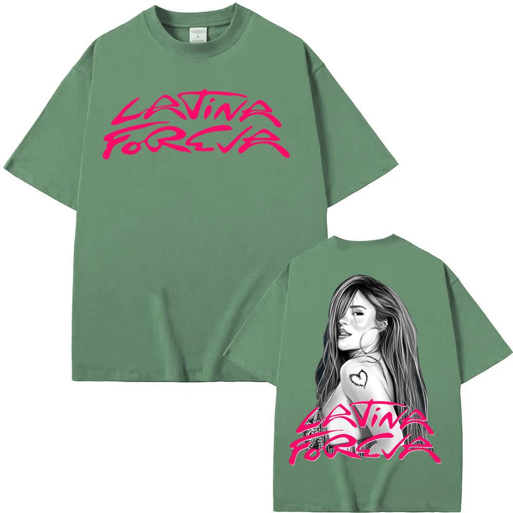 Karol G Tropicoqueta 2025 Neues Album T-Shirts Unisex Damenbekleidung Hip Hop High Street T-Shirt Sommer Oberteile Gemütliches Kurzarm-T-Shirt