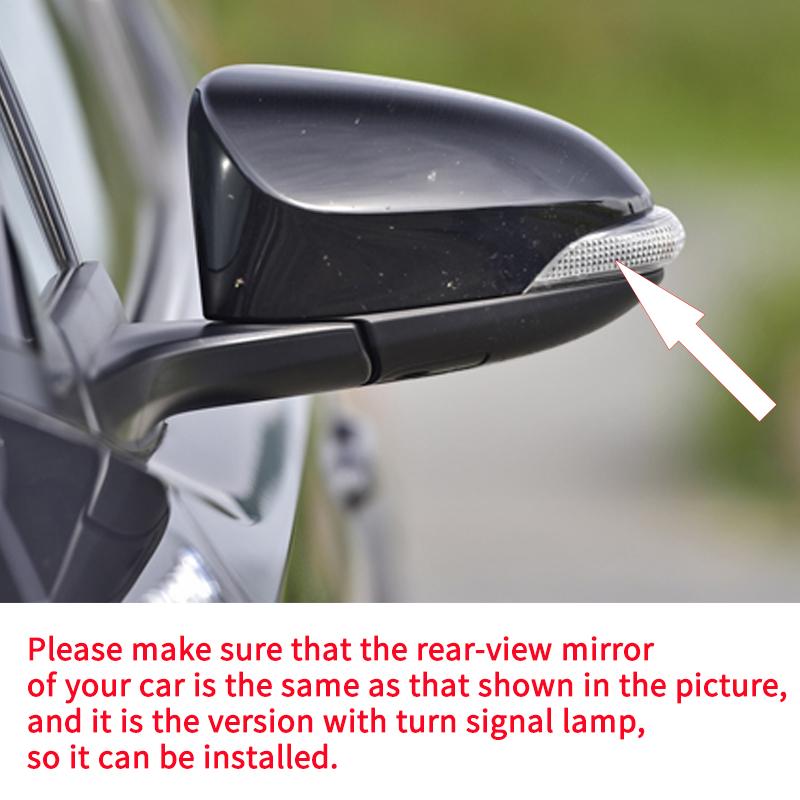 For TOYOTA CAMRY XV50 2012-2017 with Horn Rearview Mirror Cover Trim, Daihatsu Altis Carbon Fibre Side Turn Signal Mirror