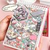 Miniature Scene Collection Book Vibrant Color Miniature Scene Book with Tweezers 3D Sticker Set Playful Decorative Stickers