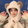 Winter Cold Protection Daily Bear Hat Muffler Integrated Ski Insulation
