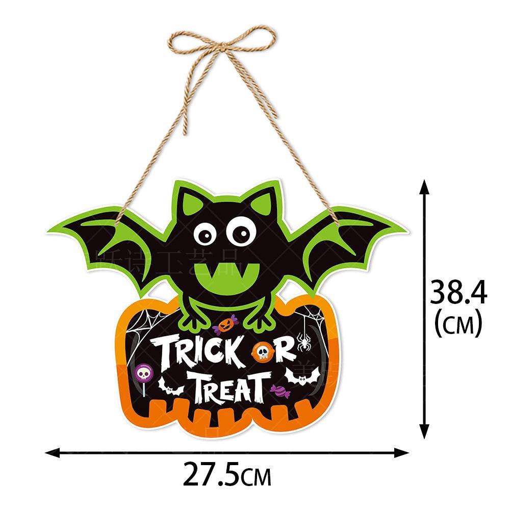 Halloween Hangend Bord Feestelijke Pompoen Vleermuis en Schedel Ontwerpen voor Huis Deur Muur Tuin Decoratie Decor Feest Buiten Binnen Benodigdheden