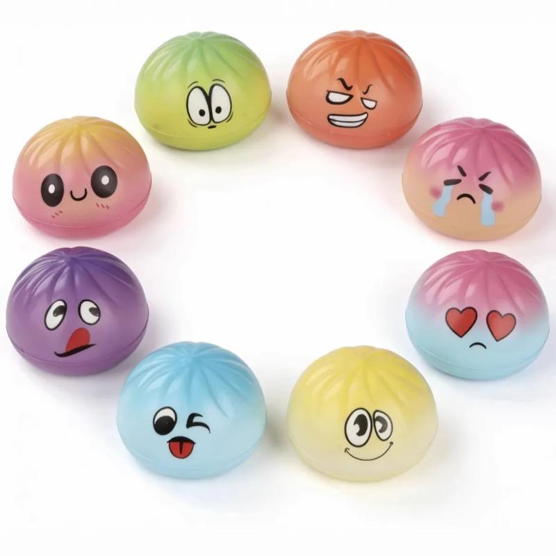 New Cha siu bao Expression Decompression Squeeze Xiaolongbao Pu Slow Rebound Children's Toy Decompression Squeeze Music Cartoon