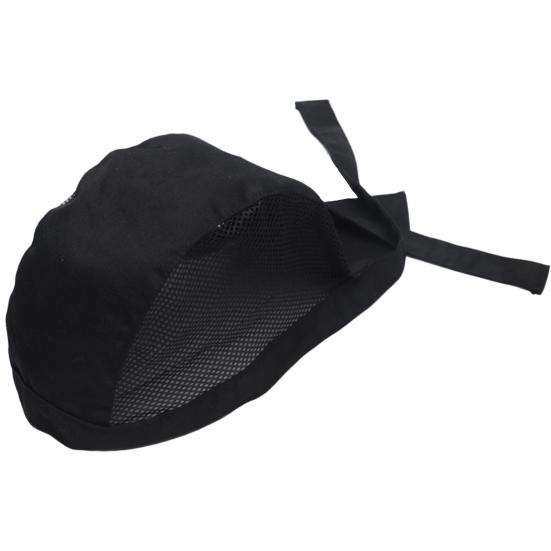Chef Hat Printing Bouncy Mesh Adjustable Unisex Prevent Hair Falling Lace Up Pepper Restaurant Working Hat for Hotel