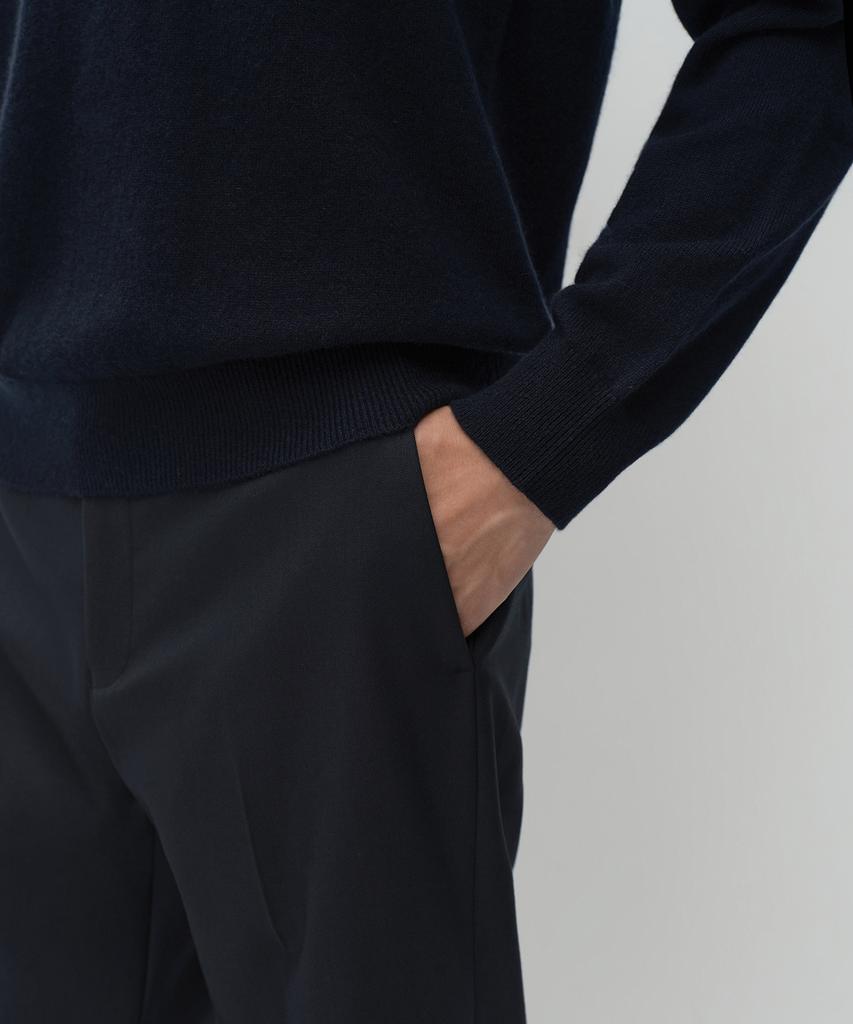 MUSINSA STANDARD [Plus] 100% Cashmere Crew Neck Knit [Navy]