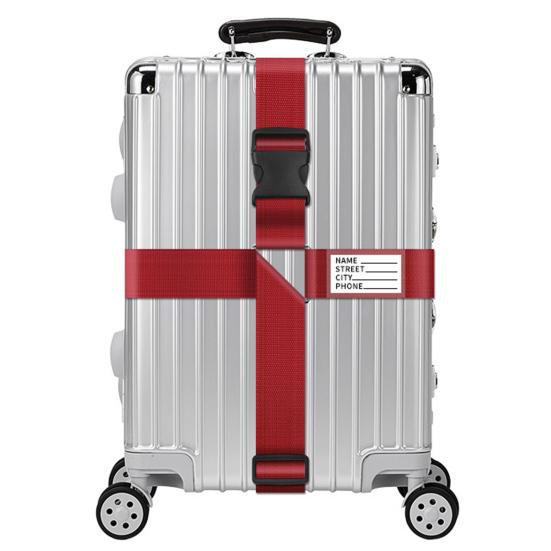 Luggage Straps for 20"-34" Luggage Heavy-Duty Tear-Resistant Quick Release Buckle Design Prevents Opening with Personal Information Tag