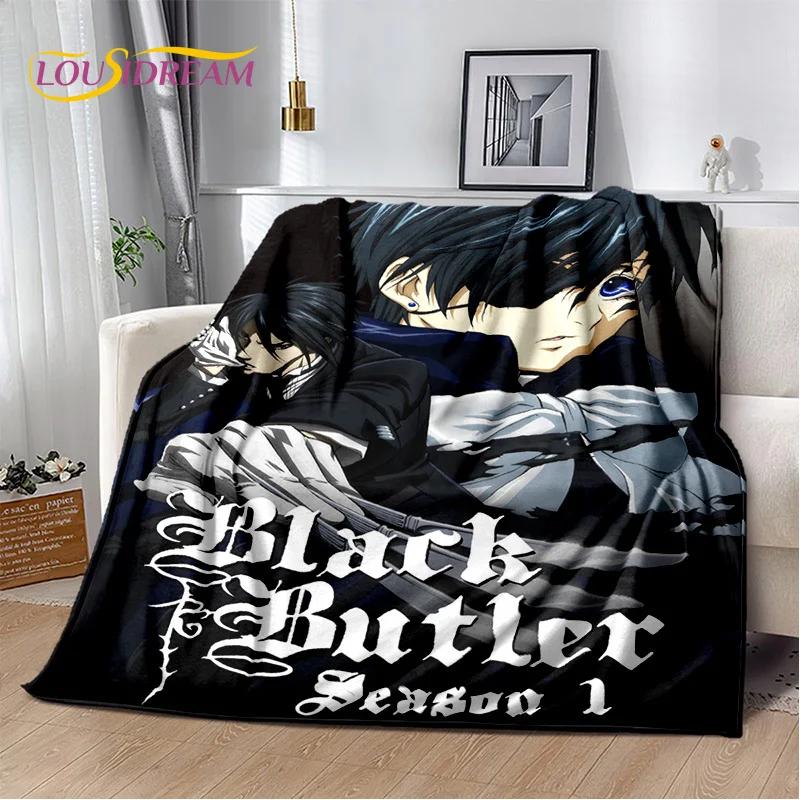 Multifilmi Black Butler Anime 3D tekk, pehme tekk koju Magamistoa voodi Diivan Piknikuks Reisikontori puhkekate Laste tekk