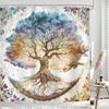 Enchanting Tree of Life Waterproof Shower Curtain - Vibrant Watercolor Design for a Serene and Inspiring Bathroom Decor