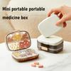 Pill Box Compact Weekly Pill Organizer with Sealing System Moisture-Proof Container Separate Compartments Pill Dispenser for Morning Noon Evening