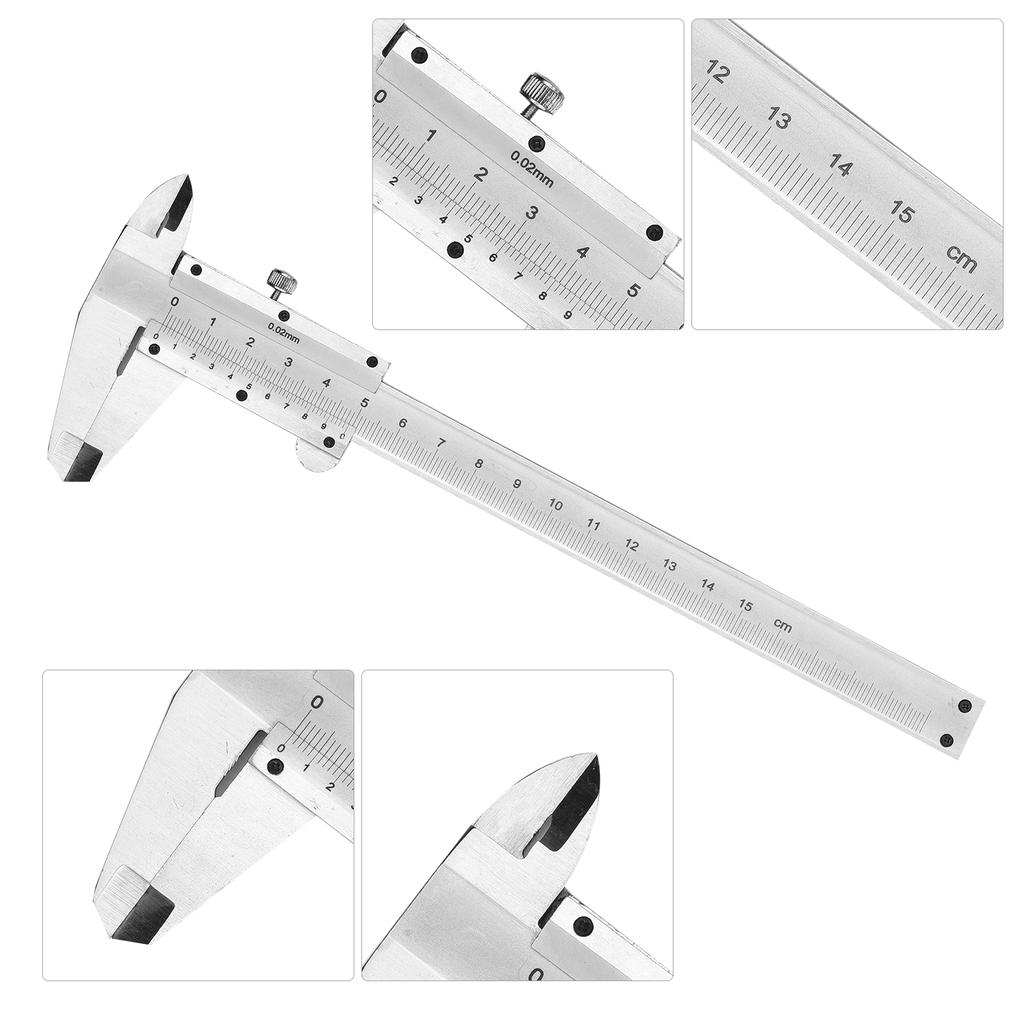 Pied à coulisse professionnel en acier inoxydable, outil de mesure à jauge coulissante 0-150mm à l'intérieur et à l'extérieur