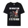 Kerstman Motorfiets Rijden Coole Biker Kerst T-shirt Mannen Katoen Vintage T-shirt Casual Tops Shirts