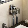 Toothbrush Stand Rack Organizer Electric Toothbrush Wall-Mounted Holder No Drilling Space Saving Bathroom Accessories