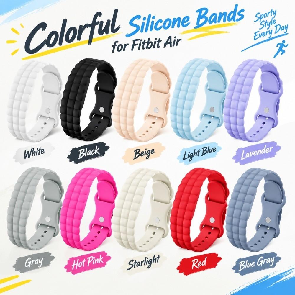 Sweatproof Cloud Silicone Band Water Resistant Replacement Wristband for Google Fitbit Air Sleeping