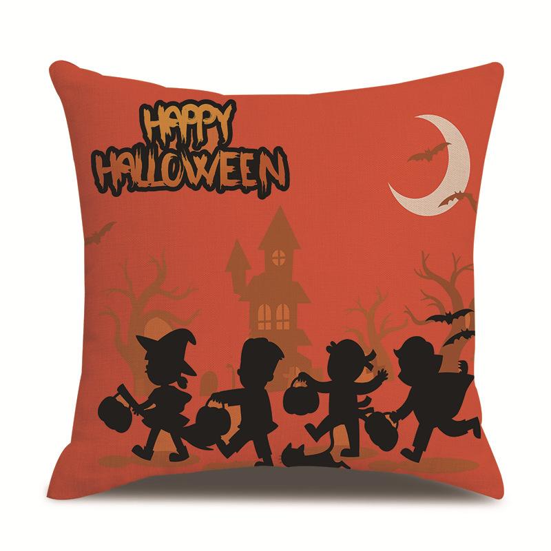 Halloween Leinen Kissenbezug Bedruckter Kissenbezug