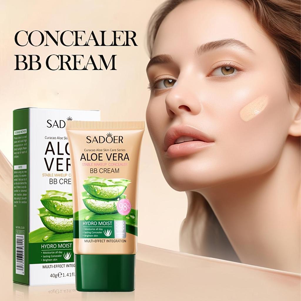 BB Cream Aloe Vera Corector Hidratant Acoperire Completă Bază Primer Finisaj Mat Contur Acoperire Pori & Imperfecțiuni, Efect Hidratant