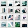New Exquisite Abstract Geometric Oil Painting Series Ultra-Short Velvet Pillow Cover Home Sofa Pillow Cover Premium