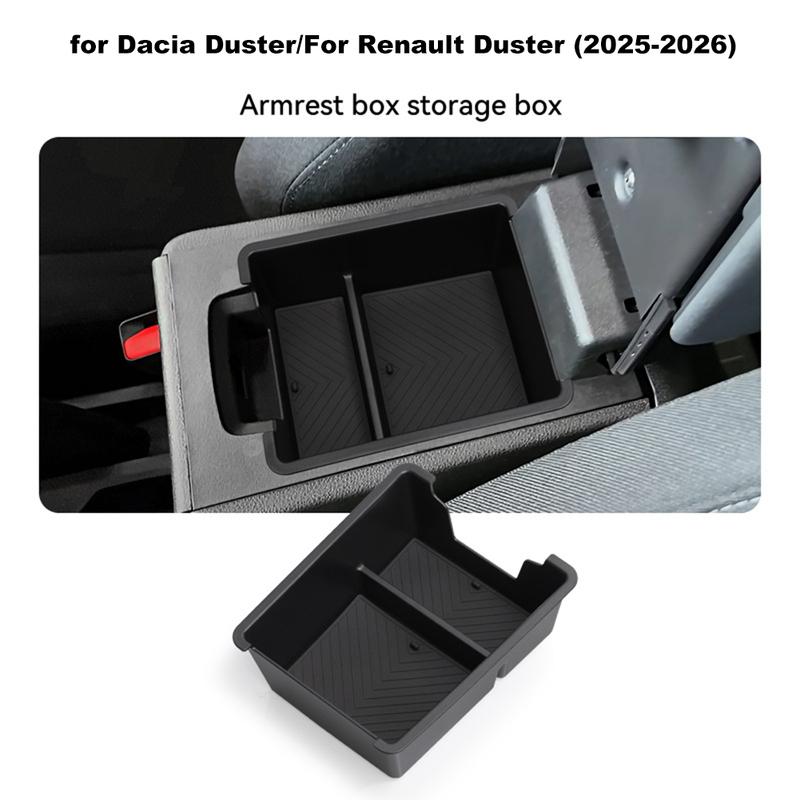 For Renault&For-Dacia Duster Car Center Console Armrest Storage Box Stowing Tidying Organizer Box Interior Organizer Tray