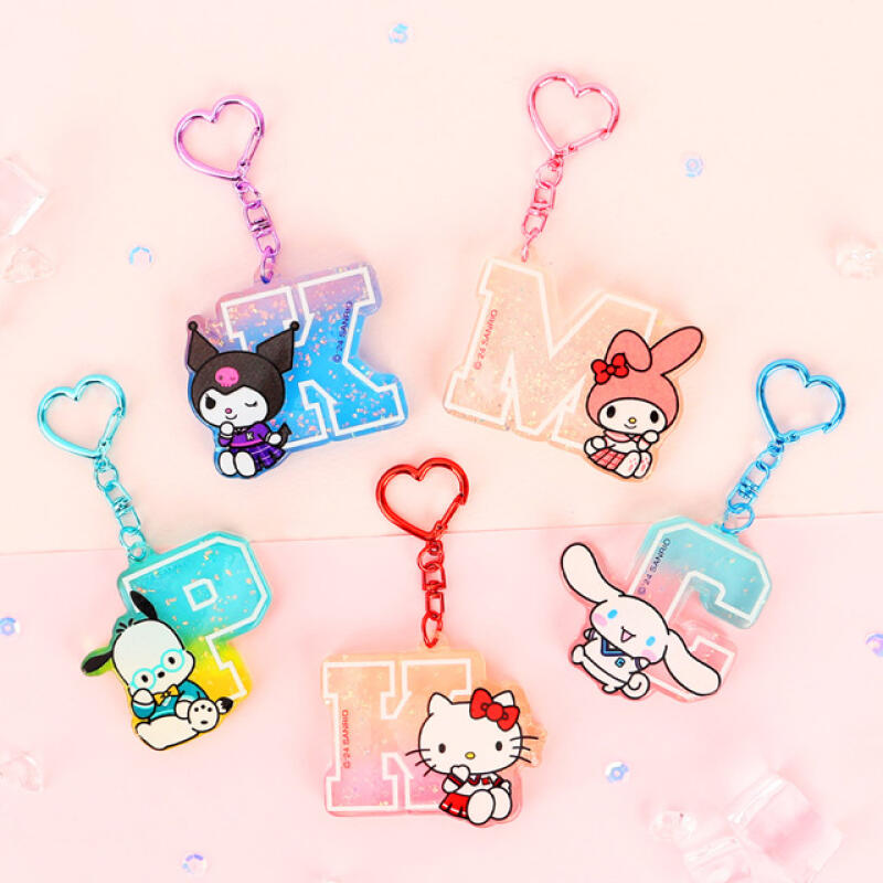 Sanrio Initial Glossy Keychain