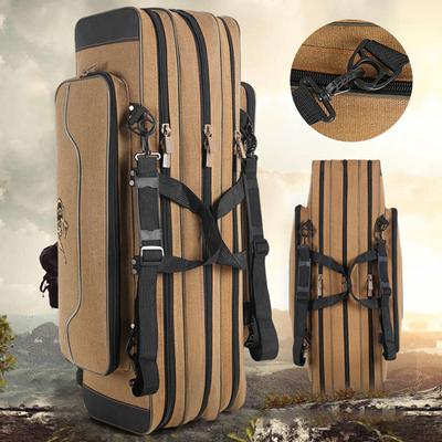 SCIONE Canvas Thick Fishing Gear Bag Large-capacity Waterproof Fishing Bag Multifunctional Sea Pole Bag