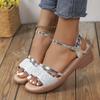 Gold Silver Platform Sandals Women 2025 Summer Thick Heeled Wedges Sandals Woman Plus Size 43 Ankle Strap Gladiator Sandalias