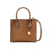 MK Mercer Lock Solid Color French Leather Accordion Crossbody Shoulder Handbag Women Handbag Caramel-Brown 30S0GM9M6L-LUGGAGE