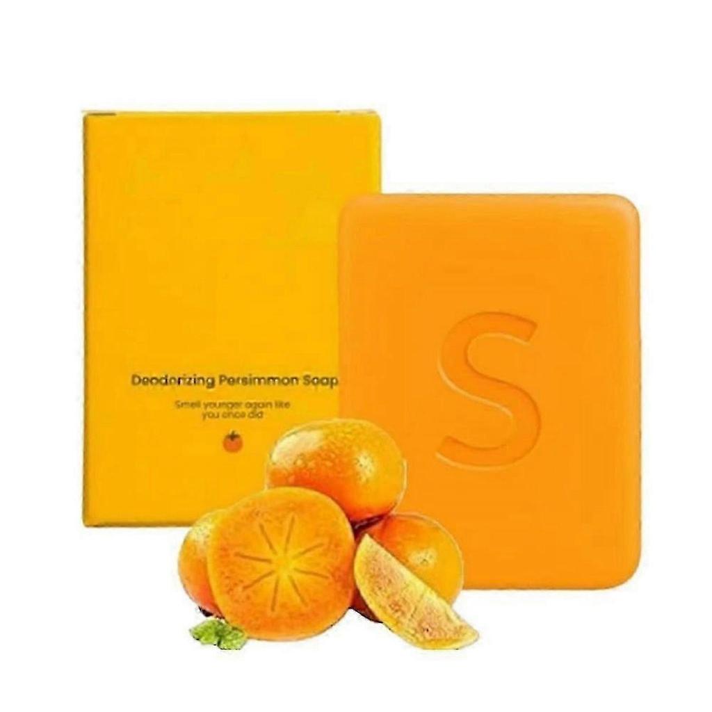 1-3X Swarva Persimmon Soap Bar Body Odor Control Deodorant Soap for Men & Women