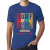 Men’s Vintage Tee Shirt Graphic T Shirt Surf Summer Time Genoa Royal Blue