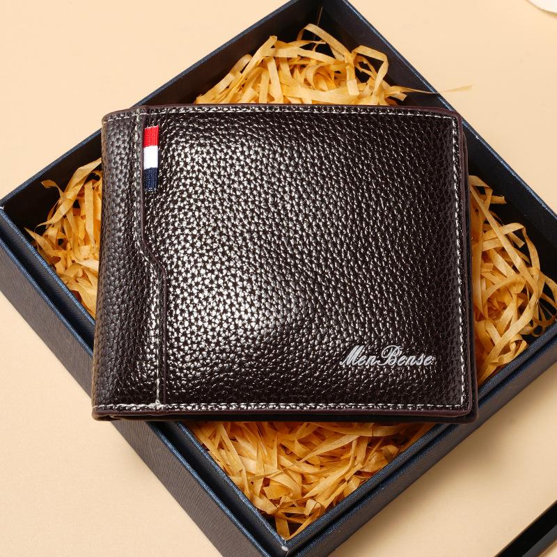 Neue Herrenbrieftasche, Kurze Herrenbrieftasche, Praktische Brieftasche für mittlere und junge Leute, Brieftasche mit großem Fassungsvermögen und vielen Kartenfächern