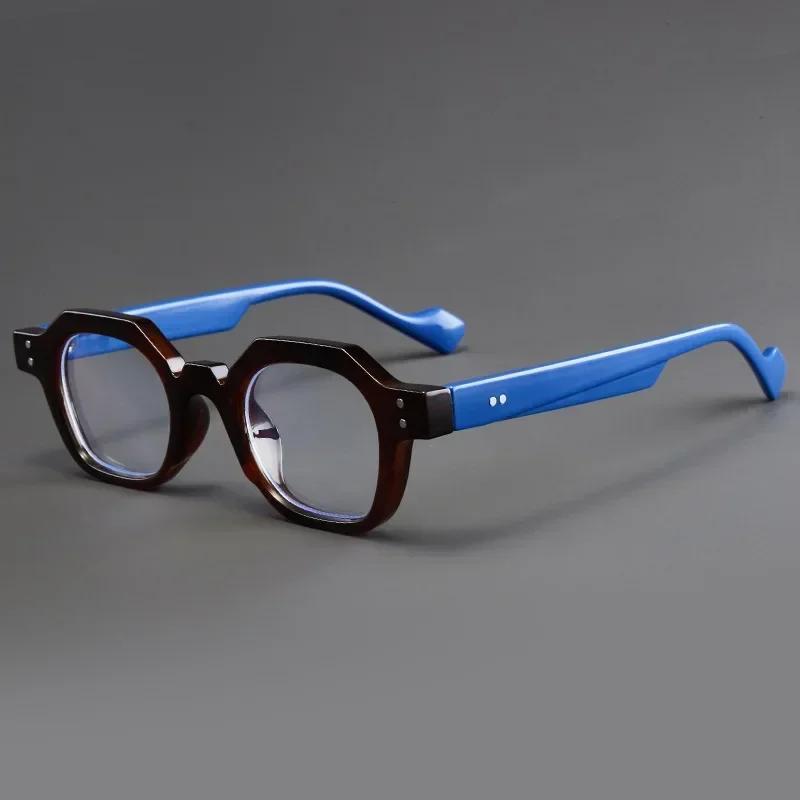 Unisex Retro Small Frame Polygonal Reading Glasses HD Anti Blue Light Presbyopia Eyewear Diopter 0 TO +4 0