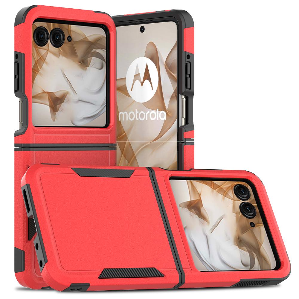 For Moto Razr Phone Case, Shockproof Hybrid Case Dual Layer Cover for Moto Razr 50 With Screen Protector
