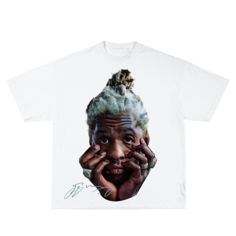 Tricou unisex retro grafic în stil Thugger, design clasic retro cu fața unei celebrități, tricou unisex.